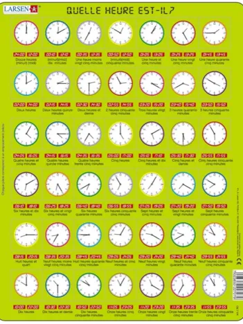 Produit Puzzle Cadre - Apprendre l'Heure (en Français) Image