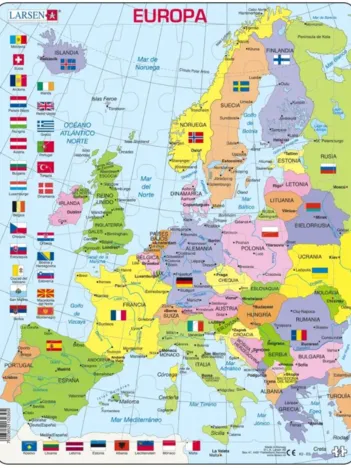 Produit Puzzle Cadre - Carte Politique de l'Europe (Espagnol) Image