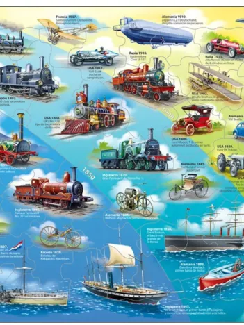 Produit Puzzle Cadre - Véhicules Historiques (en Espagnol) Image