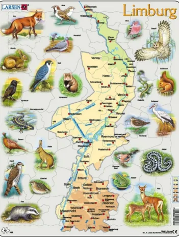 Produit Puzzle Cadre - Carte de Limburg et ses Animaux (en Allemand) Image