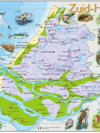 Produit Puzzle Cadre - Carte des Pays-Bas (en Hollandais) Image