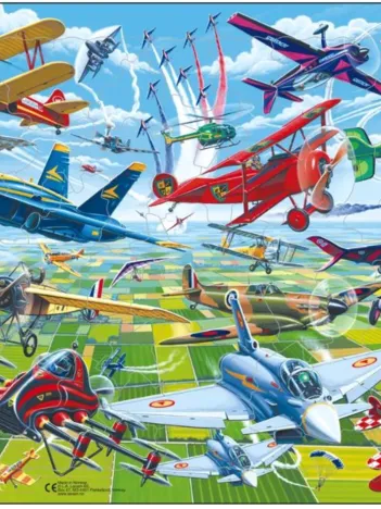 Produit Puzzle Cadre - Pilotes Courageux dans des Avions Extraordinaires Image