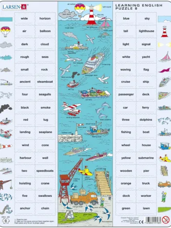 Produit Puzzle Cadre - Apprendre l'Anglais 8 : Le Port en Mots et en Verbes (en Anglais) Image