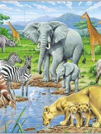 Produit Puzzle Cadre - Les Animaux de la Savane Africaine Image