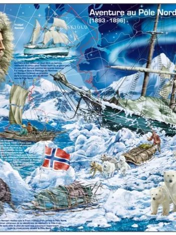 Produit Puzzle Cadre - Aventure au Pôle Nord (en Français) Image
