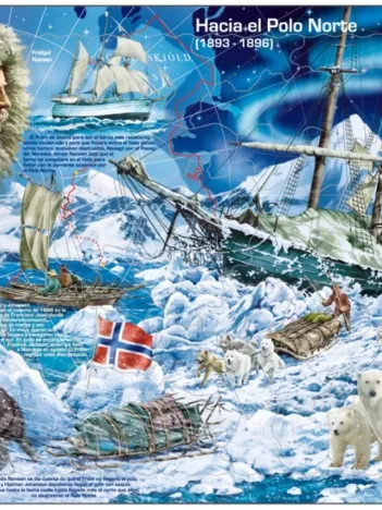 Produit Puzzle Cadre - Hacia el Polo Norte (en Espagnol) Image