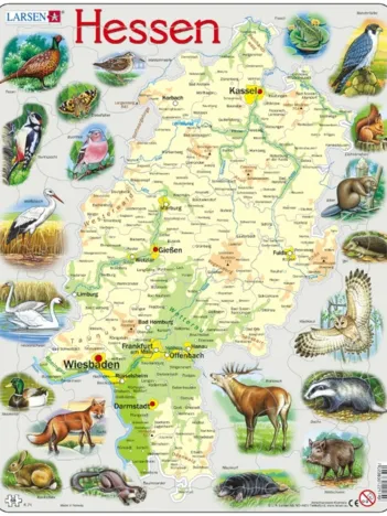 Produit Puzzle Cadre - Bundesland : Hessen (en Allemand) Image