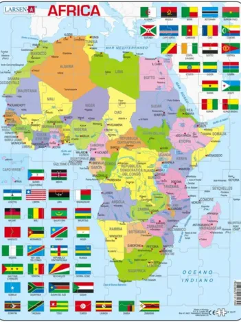 Produit Puzzle Cadre - Carte Politique de l'Afrique (Italien) Image