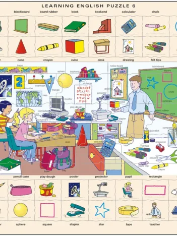 Produit Puzzle Cadre - Apprendre l'Anglais 6 : L'Ecole (en Anglais) Image