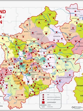 Produit Puzzle Cadre - Bundesland : Nordrhein-Westfalen (en Allemand) Image