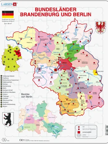 Produit Puzzle Cadre - Bundesland : Brandenburg und Berlin (en Allemand) Image