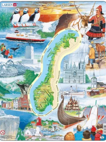 Produit Puzzle Cadre - Sites Touristiques de Norvège Image