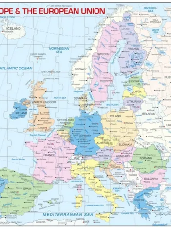 Produit Puzzle Cadre - Carte de l'Europe (en Anglais) Image