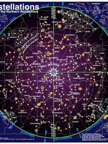 Produit Puzzle Cadre - Carte des Constellations (en Anglais) Image