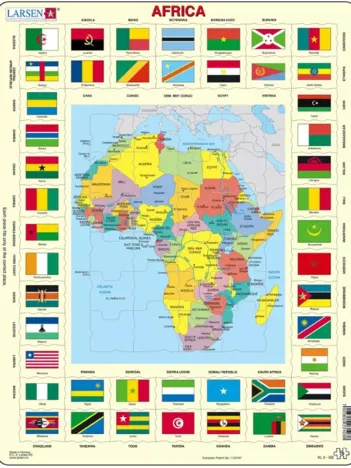 Produit Puzzle Cadre - Carte de l'Afrique (en Anglais) Image