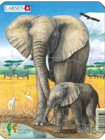 Produit Puzzle Cadre - Eléphants Image