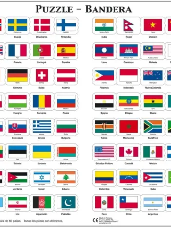 Produit Puzzle Cadre - Drapeaux (Espagnol) Image