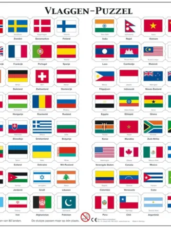 Produit Puzzle Cadre - Vlaggen (en Hollandais) Image