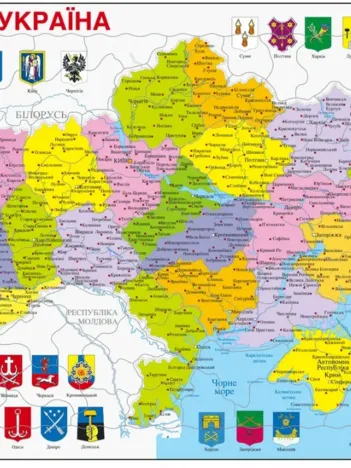 Produit Puzzle Cadre - Carte de l'Ukraine Image