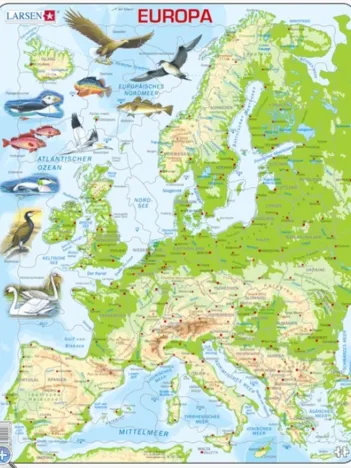 Produit Puzzle Cadre - Carte de l'Europe (en Allemand) Image