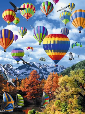 Produit Effet 3D - Mongolfières Image