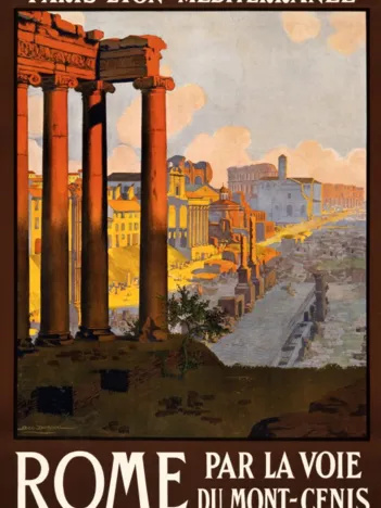 Produit Affiche des Chemins de Fer - Rome par la voie du Mont-Cenis, 1920 Image