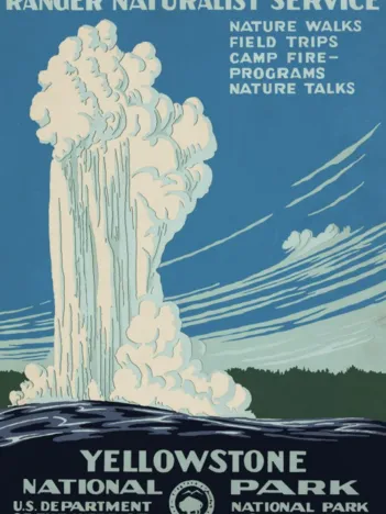 Produit Affiche pour Le Parc National de Yellowstone, USA, 1938 Image