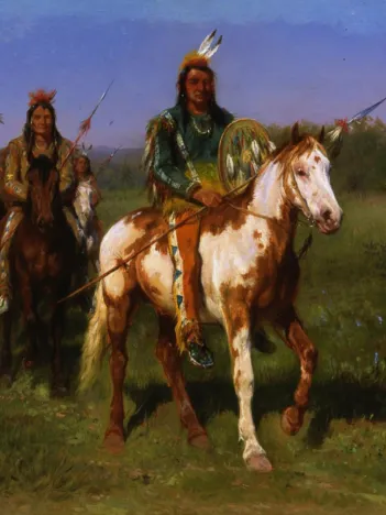 Produit Rosa Bonheur : Indiens à cheval armés de lances, 1890 Image