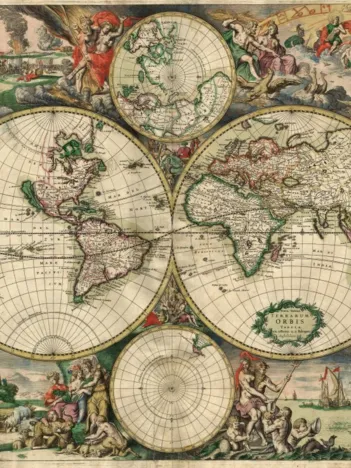 Produit Carte du Monde, Produced in Amsterdam, 1689 Image