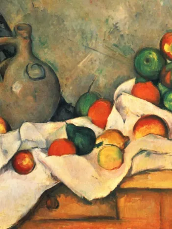 Produit Paul Cézanne : Rideau, Cruche et un Bol de Fruits, 1893-1894 Image
