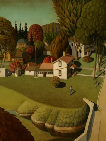 Produit Grant Wood : Birthplace of Herbert Hoover - West Branch - Iowa, 1931 Image