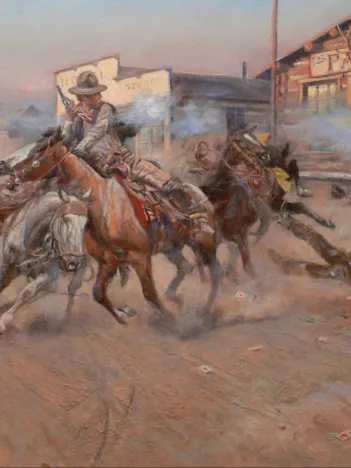 Produit Charles Marion Russell : Smoke of a 45, 1908 Image