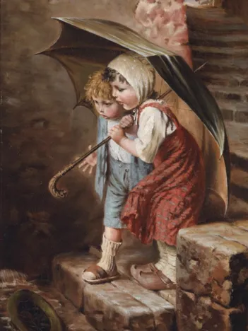 Produit Hermann von Kaulbach : Die Überraschung, 1906 Image