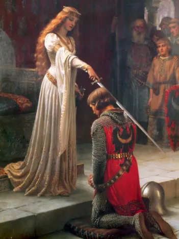 Produit Edmund Blair Leighton : L'Adoubement, 1901 Image