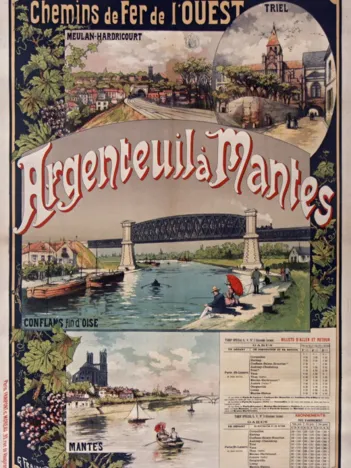 Produit Affiche Chemins de Fer : Argenteuil-Mantes, 1893 Image