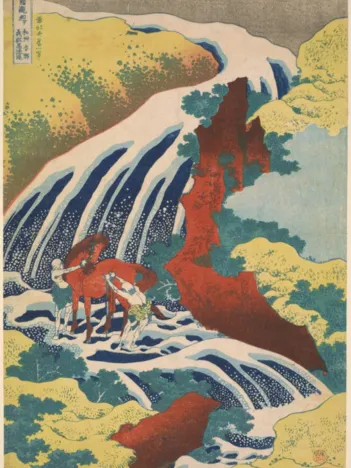 Produit Katsushika Hokusai : La cascade de Yoshino, 1833 Image
