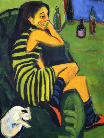 Produit Ernst Ludwig Kirchner : Artistin - Marcella, 1910 Image