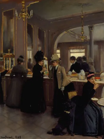 Produit Jean Béraud : La Pâtisserie Gloppe sur les Champs-Élysées - Paris, 1889 Image