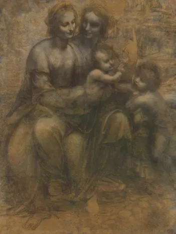 Produit Léonard de Vinci : La Vierge, l'Enfant Jésus avec Sainte Anne et Saint Jean Baptiste Image