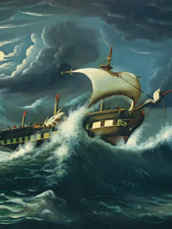 Produit Thomas Chambers : Frégate dans la Tempête, XIXe Siècle Image