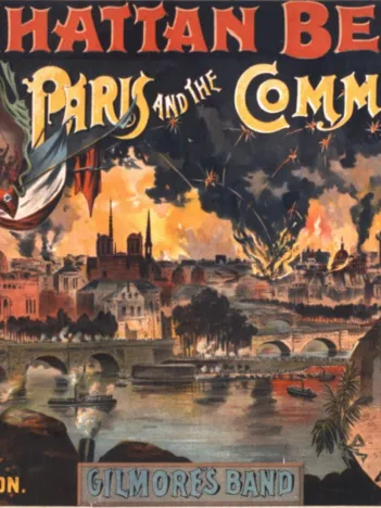 Produit Pain of London fireworks, Paris and the Commune, performance poster, Manhattan Beach, New York, 1891 Image