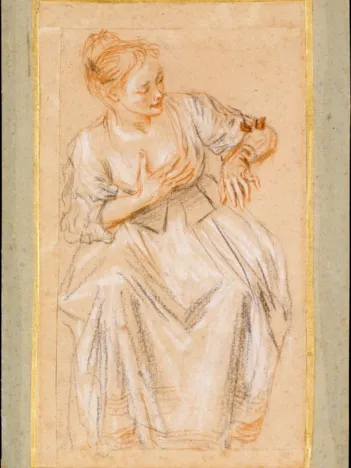 Produit Antoine Watteau : Femme Assise, 1716-1717 Image
