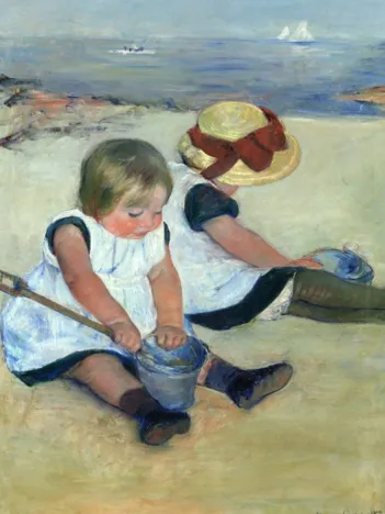 Produit Mary Cassatt : Enfants jouant à la Plage, 1884 Image