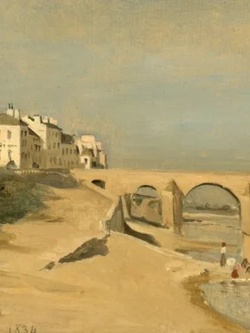 Produit Jean-Baptiste-Camille Corot : Pont sur la Saône à Mâcon, 1834 Image