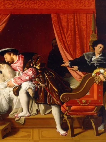 Produit Jean-Auguste-Dominique Ingres : François Ier reçoit les derniers soupirs de Léonard de Vinci, 1818 Image