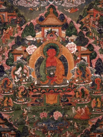 Produit Buddha Amitabha in His Pure Land of Suvakti Image