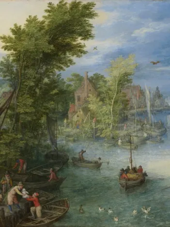 Produit Jan Brueghel - River Landscape, 1607 Image