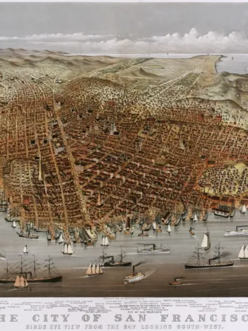 Produit Affiche Currier & Ives : La Ville de San Francisco , 1878 Image