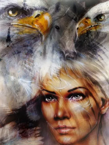 Produit La Femme, l'Aigle et le Cheval Image