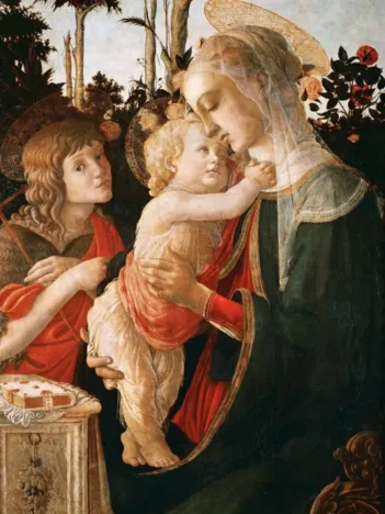 Produit Sandro Botticelli: La Vierge à l'Enfant, le Jeune Saint Jean-Baptiste, 1470-1475 Image